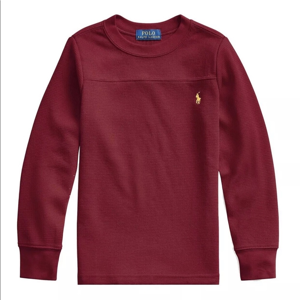 Ralph Lauren  Boys Waffle-Knit Cotton-Blend Tee